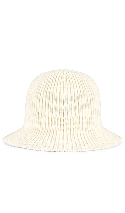 Solid & Striped The Ribbed Bucket Hat In Eggshell