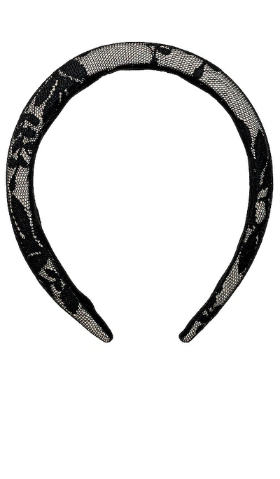 Emi Jay Halo Headband In Black Lace