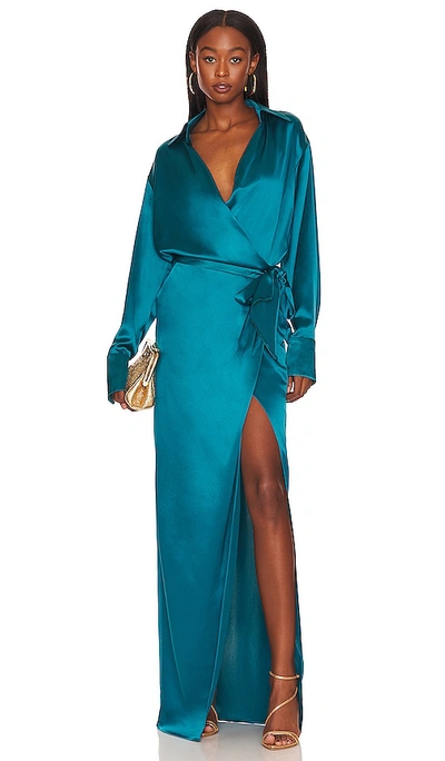 Nonchalant Label Dallas Maxi Dress In Teal