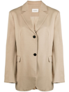 Holzweiler Neutral Freya Single-breasted Blazer In Nude