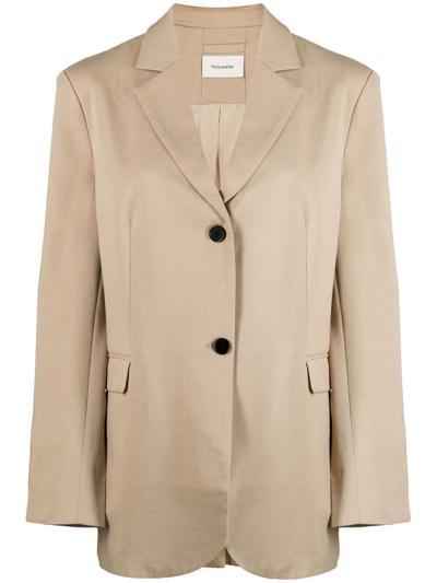 Holzweiler Neutral Freya Single-breasted Blazer In Neutrals