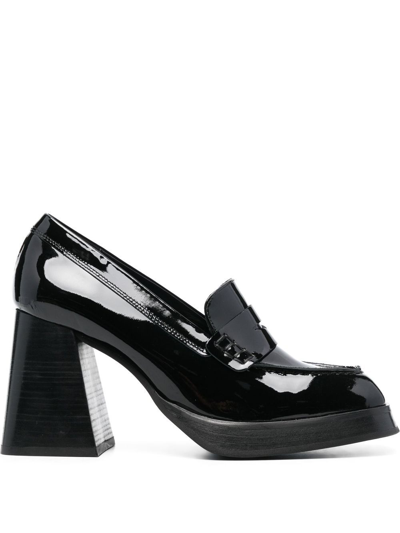 Alohas Take Off 90mm Patent-leather Loafers In Black