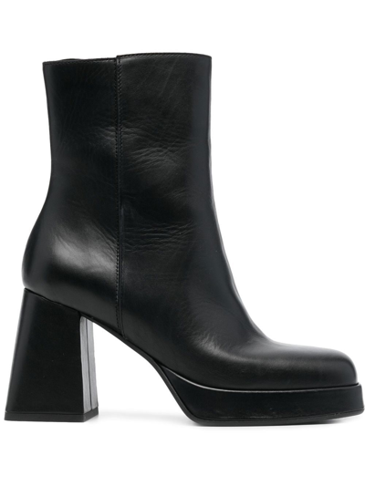 Vamsko Doris 90mm Leather Ankle Boots In Schwarz