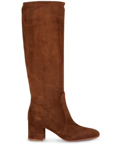 Gianvito Rossi Knee-length Suede Boots In Brown