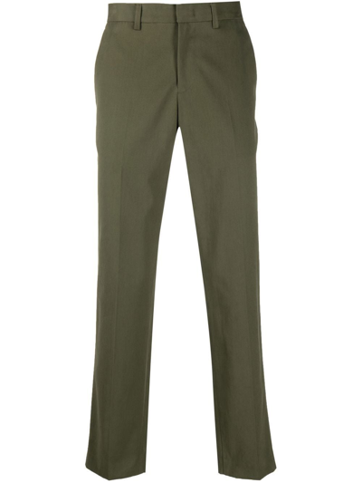 Apc Raphael Straight-leg Trousers In Green