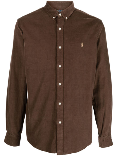 Polo Ralph Lauren Polo Pony Corduroy Shirt In Braun