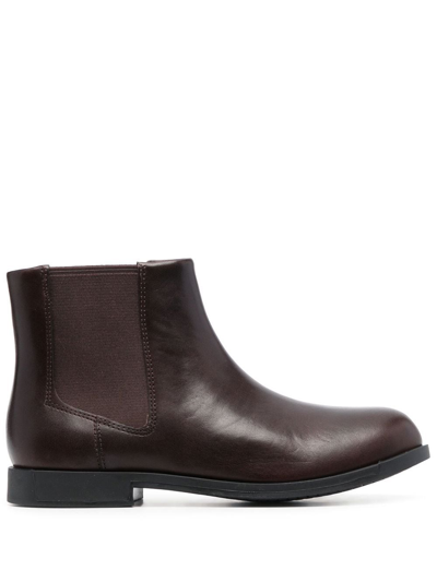 Camper Bowie Elasticated Side-panel Boots In Braun