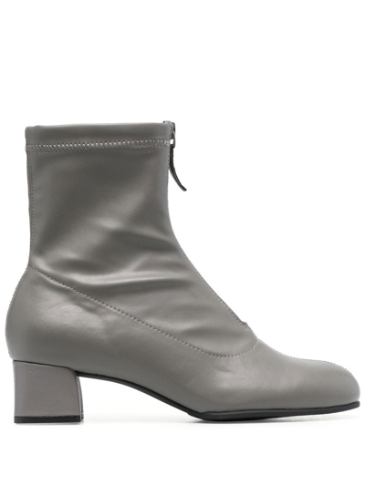 Camper Katie Zipped-up Ankle Boots In Grey