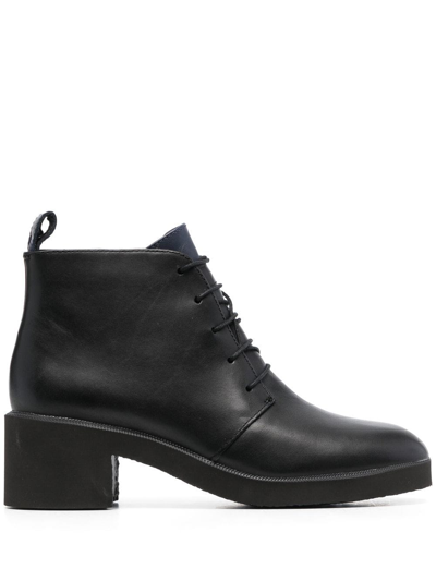 Camper Wonder Ankle Lace-up Boots In Schwarz