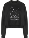 Maison Margiela Bubble Logo Cotton Jersey Sweatshirt In Black