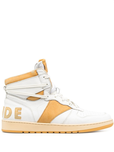 Rhude Rhecess High-top Sneakers In Yellow