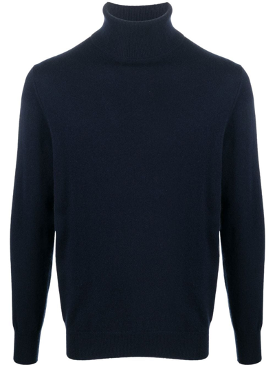 Aspesi Roll-neck Cashmere Jumper In Blue