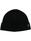 POLO RALPH LAUREN EMBROIDERED-LOGO RIBBED-KNIT HAT