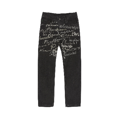 Pre-owned Pleasures Shatter Denim Pant 'black'