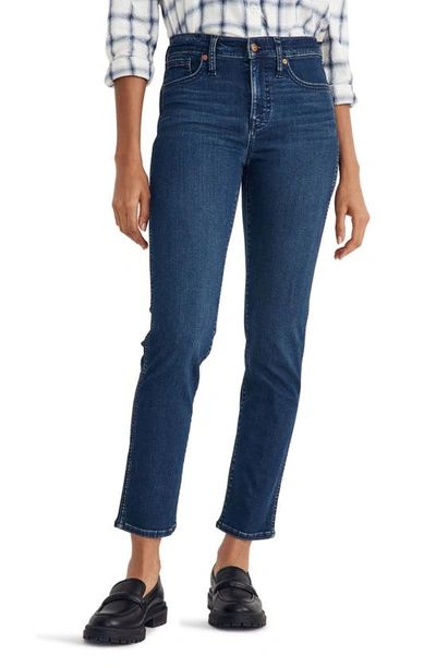Madewell Mid Rise Stovepipe Jeans In Blue