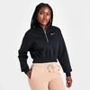 Nike Phoenix Zip-up Sweatshirt In Black/sail