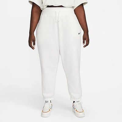 Nike Women's  Sportswear Phoenix Fleece High-waisted Oversized Sweatpants (plus Size) In White
