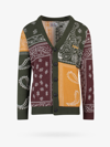 Mc2 Saint Barth Bandanna Wool Blend Knit Cardigan In Multicolor