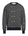 Off-white Man Sweater Black Size L Wool, Cotton, Polyamide, Polypropylene, Elastane