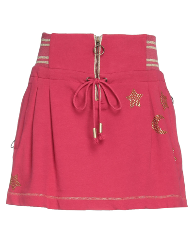 Galliano Mini Skirts In Red
