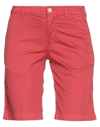 Homeward Clothes Woman Shorts & Bermuda Shorts Red Size 24 Cotton, Elastane