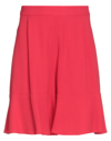 L'AUTRE CHOSE L' AUTRE CHOSE WOMAN SHORTS & BERMUDA SHORTS RED SIZE 8 ACETATE, VISCOSE