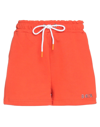 Berna Woman Shorts & Bermuda Shorts Orange Size L Cotton
