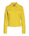 Manila Grace Denim Outerwear In Yellow
