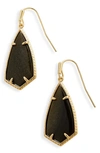 Kendra Scott Camry Drop Earrings In Gold Golden Obsidian