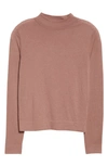 Vince Seamless Mock Neck Wool Blend Sweater In Mauve Orchid