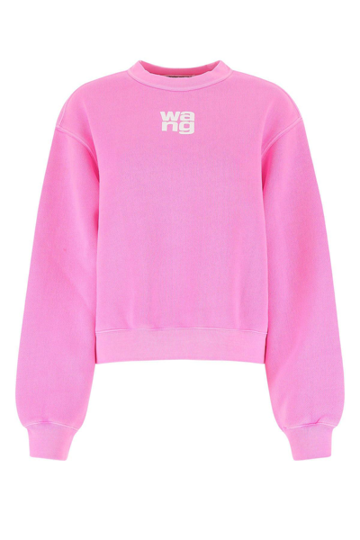 Alexander Wang Fluo Pink Cotton Blend Oversize Sweatshirt