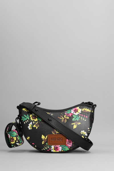 Kenzo Shoulder Bag In Black Polyuretan In Multi