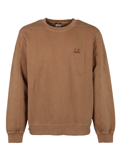 C.p. Company Diagonal Fleece Sweatshirt In Cumin