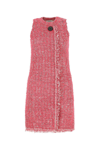 Lanvin Tweed Shift Dress In Pink