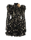 Zimmermann Celestial Ruffled Embellished Glittered Polka-dot Tulle Mini Dress