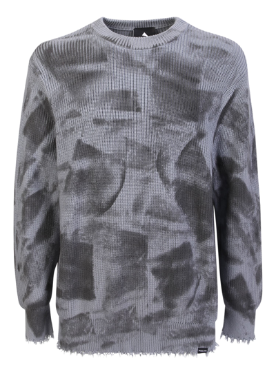 Mauna Kea Cotton Pinture Effect Sweater In Grey