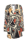 Dsquared2 Geometric Mini Wrap Dress In Multicolor