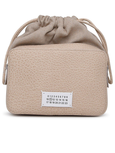 Maison Margiela 5ac Logo Patch Small Tote Bag In Beige