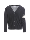 Thom Browne 4-bar Stripe Wool Cardigan In Black