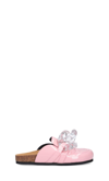 Jw Anderson Chain-detailed Leather Mules In Pink + Chain Transparent
