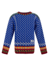 Dsquared2 Intarsia-knit Logo-embroidered Jumper In Blu