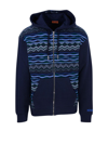 MISSONI ZIG-ZAG ZIPPED KNITTED HOODIE