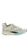 Oamc Aurora Sneakers In White Suede And Leather In Natural White