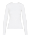 Givenchy Cut-out Long-sleeve Stretch-jersey Top In Bianco
