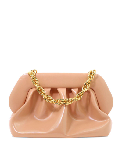 Themoirè Chain-link Strapped Clutch Bag In Rose