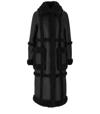 Stand Studio Delia Faux-shearling Oversized Coat In Nero