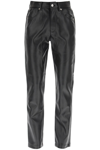 DIESEL STRAIGHT-LEG FAUX LEATHER trousers