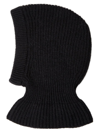 Lemaire Chunky-knit Neck Flap Balaclava In Black