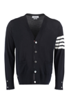 Thom Browne Classic V-neck Cardigan In Fine Merino Wool With 4bar Stripes Clothing