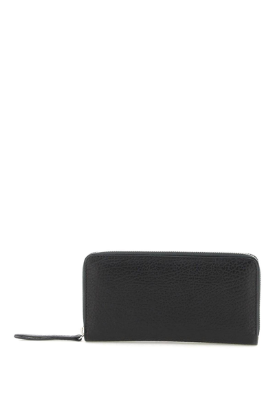 Maison Margiela Grained Leather Wallet In Black